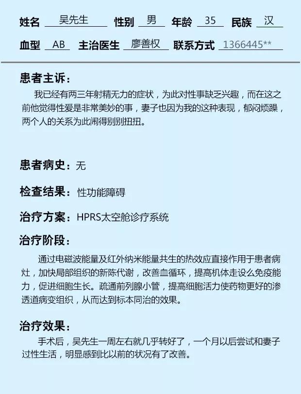 病例分析性功能障碍的手术治疗案例