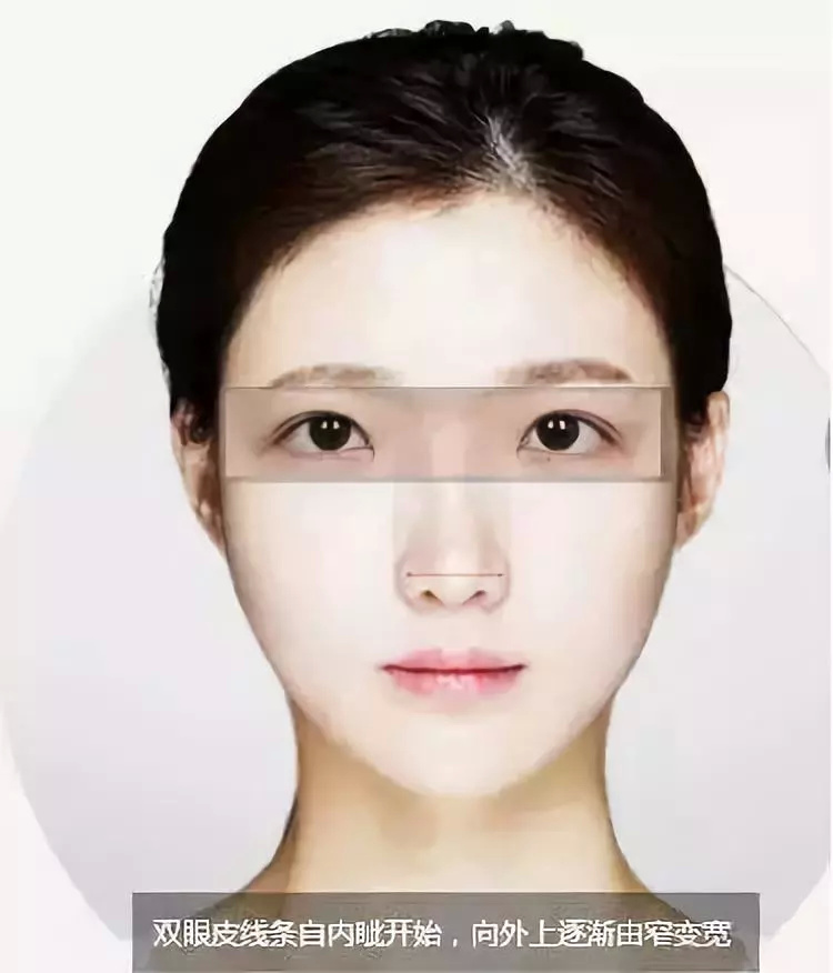 3,开扇形(广尾型)适合脸型:圆饼脸的妹子搭配弯月形的双眼皮就非常的