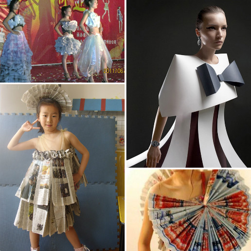塑料袋或报纸怎么做小孩的衣服和帽子