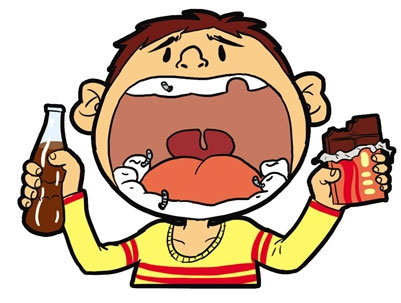 造成蛀牙的原因,是食物的残渣留在牙齿表面,口腔中的蛀牙细菌便利用
