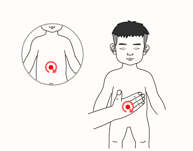 擦小腹