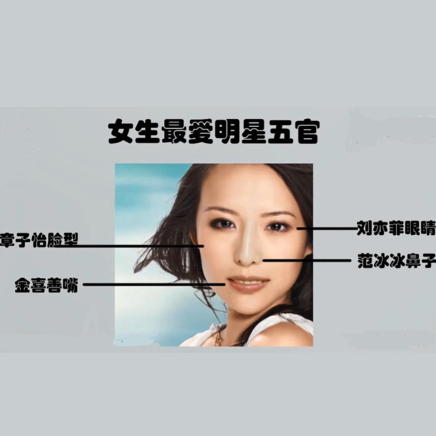 (图一)用"最美五官"拼凑出来的脸却很怪异,美在于整体上的和谐