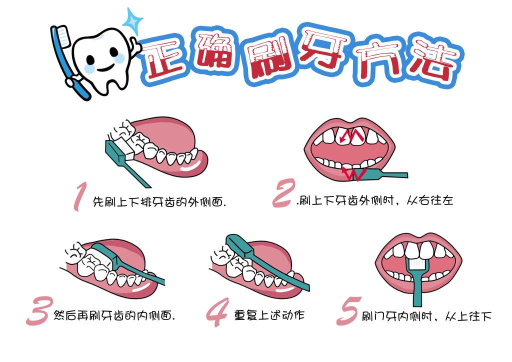 刷牙正确的刷法儿童图片