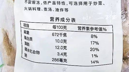 豆腐营养成分表100克图片